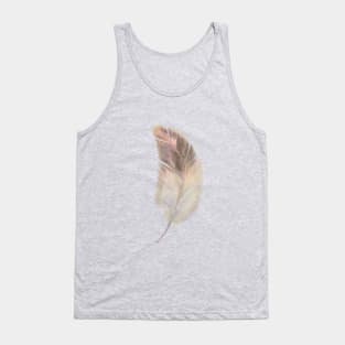 Pink and brown single feather Tank Top